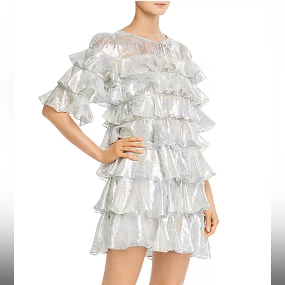 nwt rebecca taylor lily ruffled dress sz 0